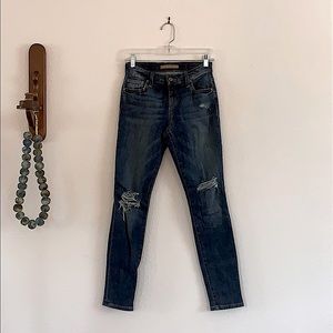 Joe’s Distressed Lowrise Ankle Jeans